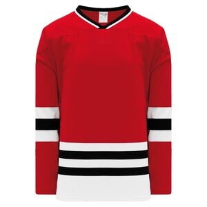 Athletic Knit Hockey Jersey, Chicago Blackhawks pattern, Adult Size Large